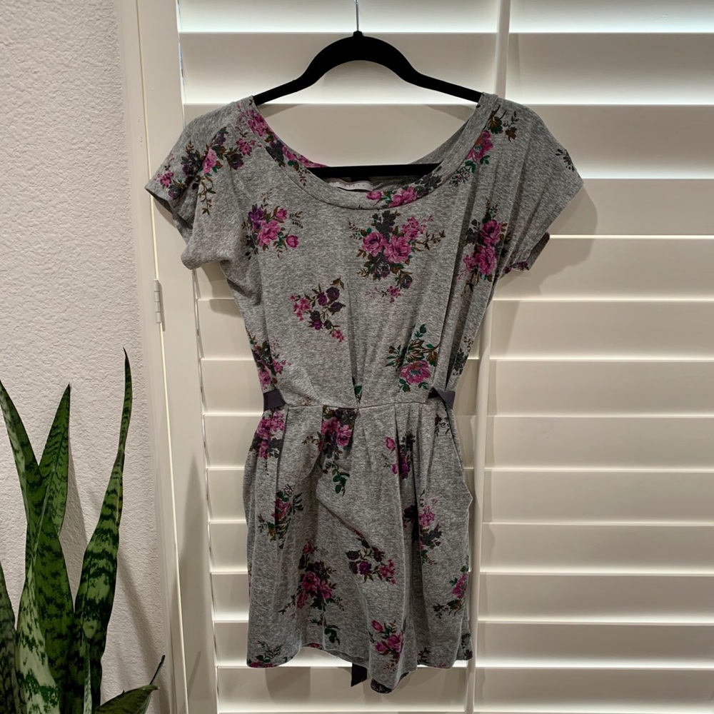 Floral shirt dress
